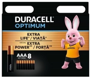 Батарейки Duracell Optimum LR-03/блістер 8шт(10) — купити | Канцелярський Сад