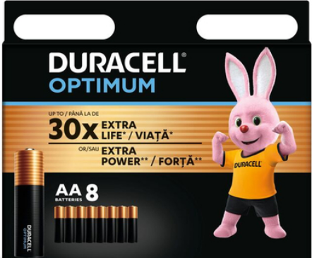 Батарейки Duracell Optimum LR-06/блістер 8шт(8)(12) — купити | Канцелярський Сад