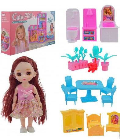 Будинок з лялькою,аксесуари,в кор-ці,23х38х8см №ABL-1008(18)(36) КІ — купити | Канцелярський Сад