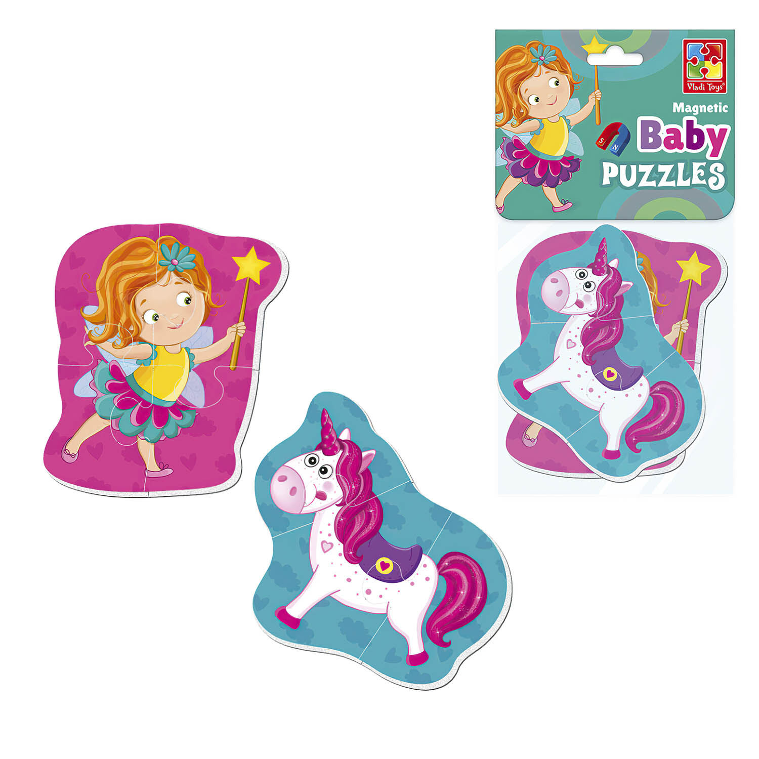 Бебі-пазли магніт. "Малюк зможе. Фея та єдиноріг" №VT3208-30(30) — фото товару | Канцелярський Сад