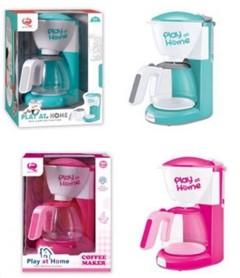 Кавоварка 21см,ллється вода,звук,світло,на бат-ці,2кольор.,в кор-ці,18,5х25х17см №QF2907PG — купити | Канцелярський Сад