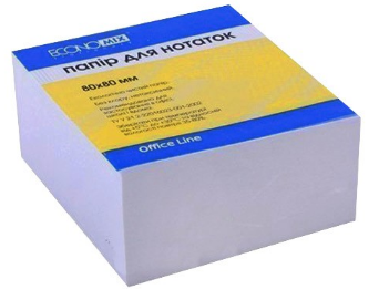 Блок/зам. нкл 80х80мм 500арк. білий "Economix" №E20994(48) — фото товару | Канцелярський Сад