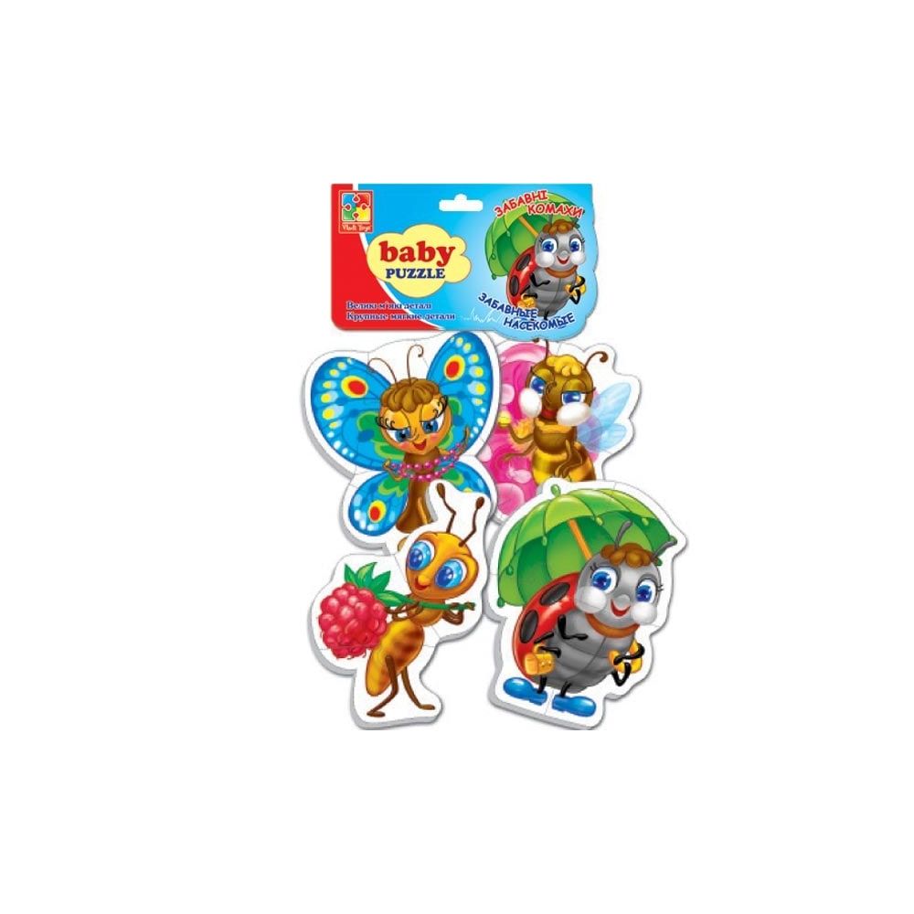 Бебі-пазли м'які "Веселі комашки" №VT1106-82 — фото товару | Канцелярський Сад