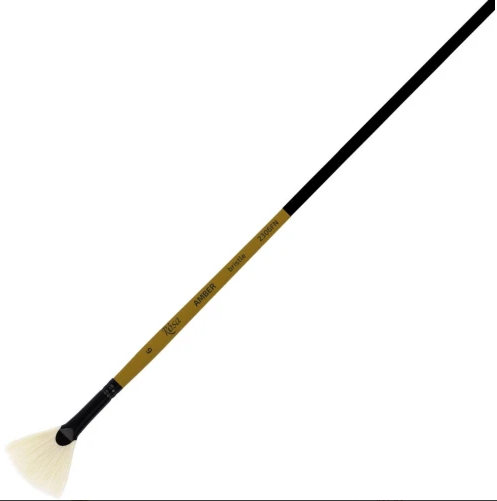 Пензлик худож. "Rosa" Amber щетина,віялова, довга ручка №6 №2306FN06(6)(12) — фото товару | Канцелярський Сад