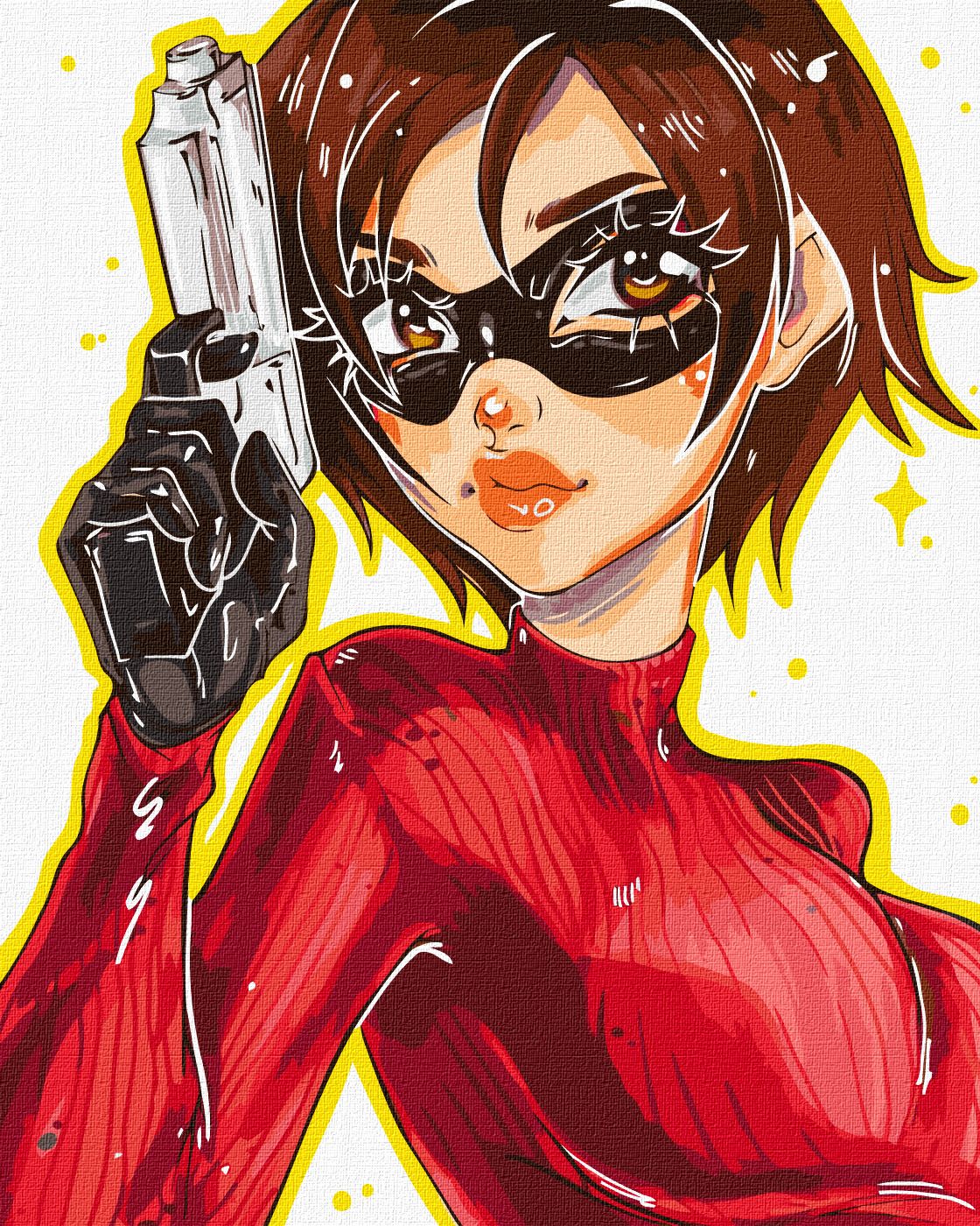 Картини по номерах акрил. "Дівчина-агент" 40х50см №КНО2551/Ідейка/ — фото товару | Канцелярський Сад