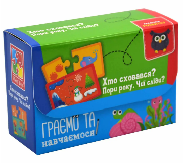 Гра "Знайди пару. Асоціації.Пори року. Чиї сліди? Хто заховався." №VT5003-04 — фото товару | Канцелярський Сад