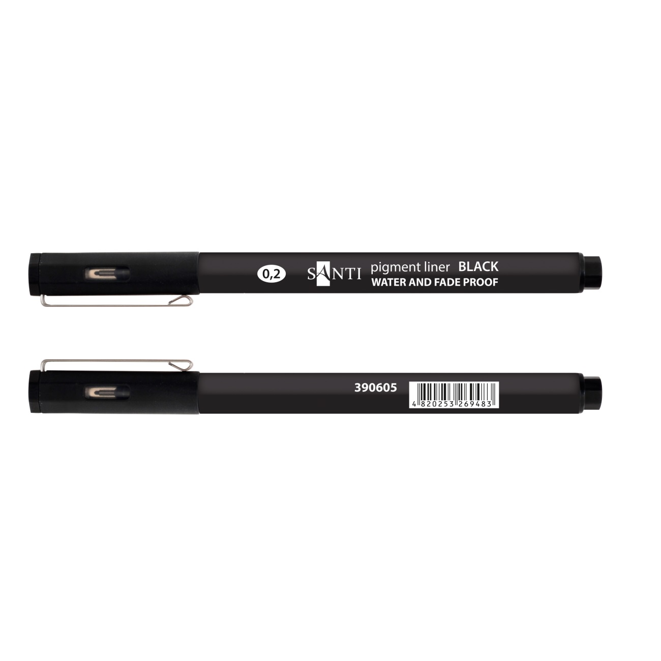 Лінер "Santi" №390605 чорний 0,2мм(15) — купити | Канцелярський Сад