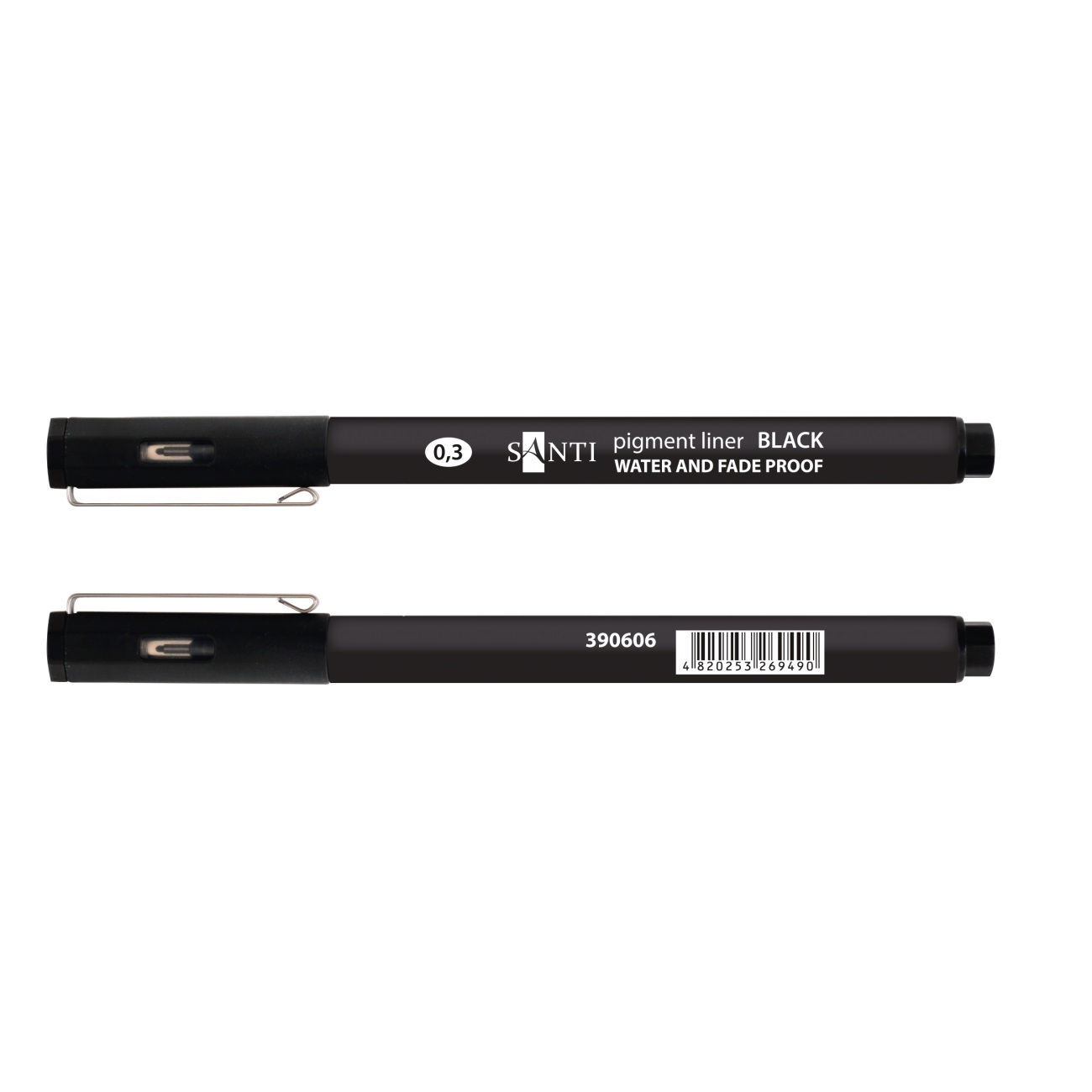 Лінер "Santi" №390606 чорний 0,3мм(15) — купити | Канцелярський Сад