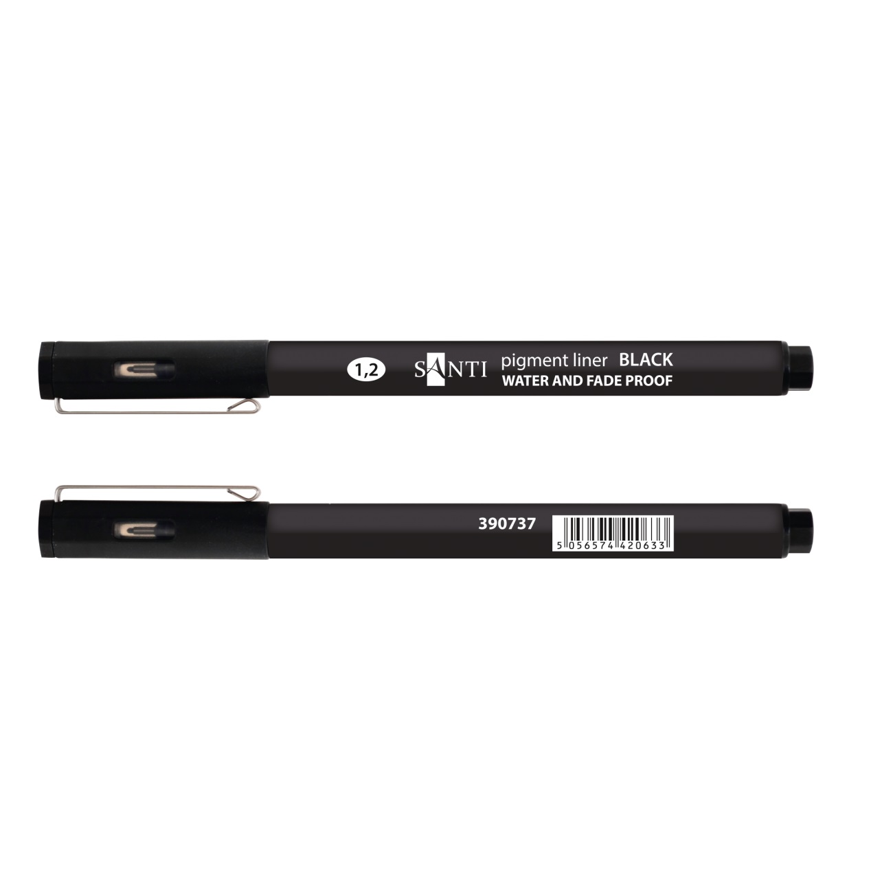 Лінер "Santi" №390737 чорний 1,2мм(15) — купити | Канцелярський Сад