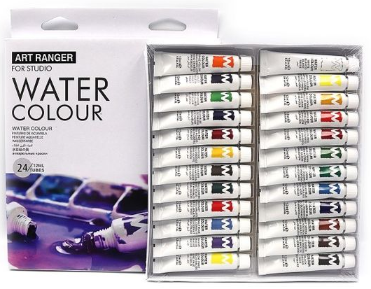 Акварель 24 кольор. 12мл "Art ranger" №EW2412C-4 пласт/уп(6)(24) — купити | Канцелярський Сад