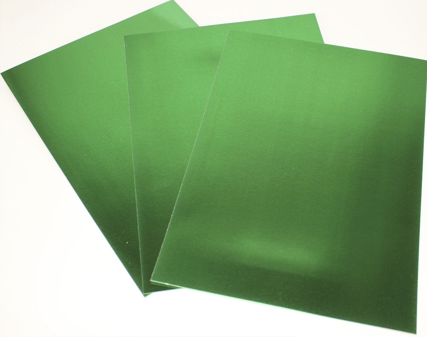 Картон кольор. А4 одностор. 3арк. дзеркальний,зелений №NPT-010/4411/Мандарин/(50)(120) — фото товару | Канцелярський Сад