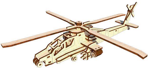 Іграшка дерев'яна Конструктор "Гелікоптер" 119ел №OPZ-0006 Handy Games — фото товару | Канцелярський Сад