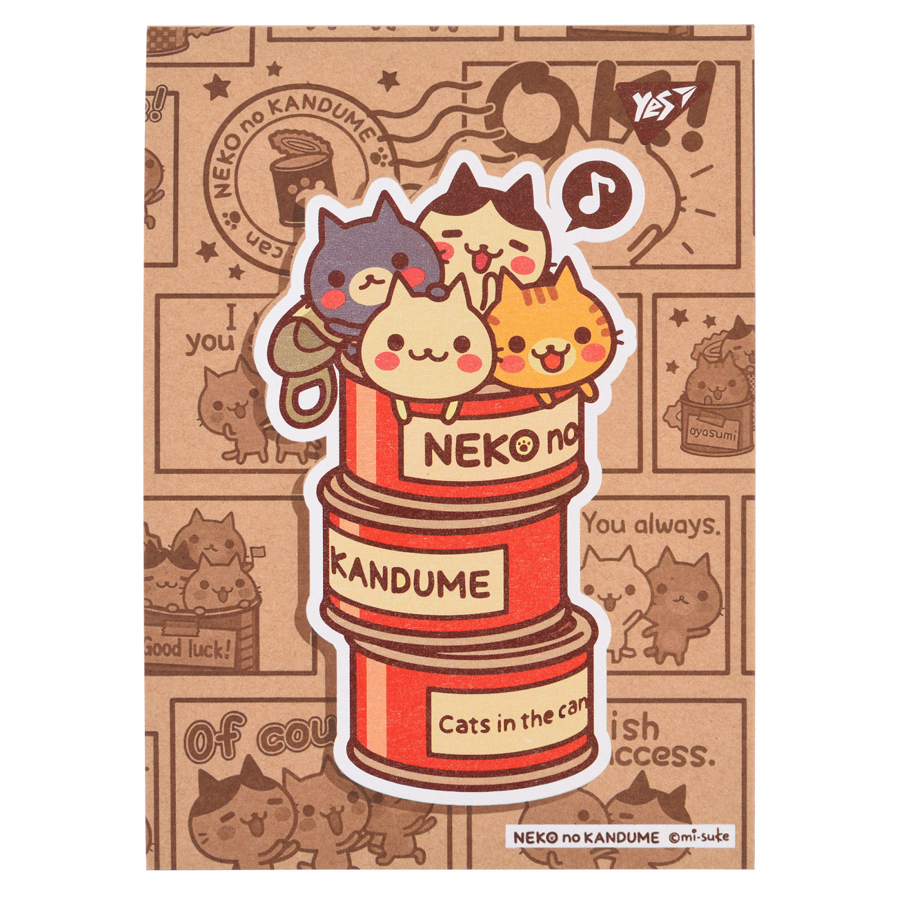 Блокнот А6 80арк. кліт. білила,крафт Animals №152006/Yes/(3)(168) — фото товару | Канцелярський Сад