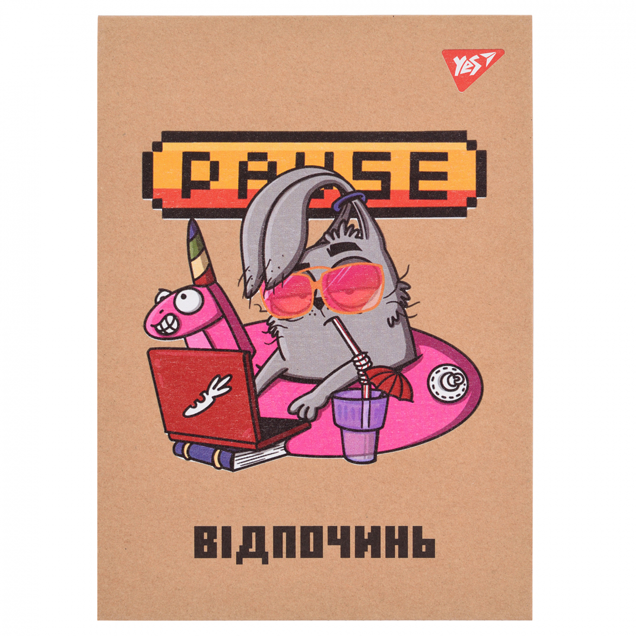 Блокнот В6 80арк. кліт. білила,крафт Urban animals №151997/Yes/(3)(42) — фото товару | Канцелярський Сад