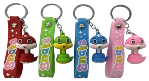 Брелок гумовий "Змія" зі стрічкою №2024-07(12)(600) — фото товару | Канцелярський Сад