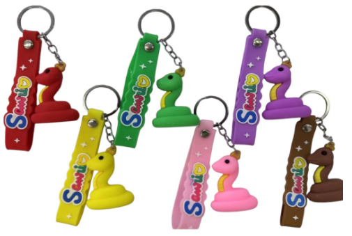 Брелок гумовий "Змія" зі стрічкою №2024-06(12)(600) — фото товару | Канцелярський Сад