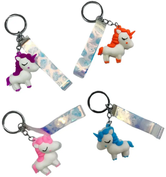 Брелок "Єдиноріжка" з блискучою стрічкою №3141(12) — фото товару | Канцелярський Сад