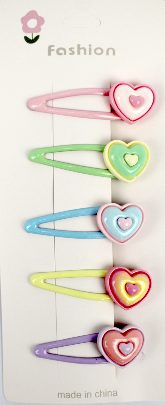 Набір заколок 5шт,на листі,8х18х2см,2 вида №JD2616(12)(408) — фото товару | Канцелярський Сад