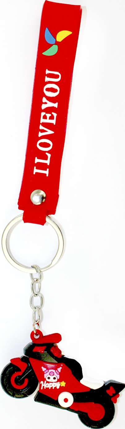 Брелок гумовий "Мотоцикл" зі стрічкою №3201(12) — фото товару | Канцелярський Сад