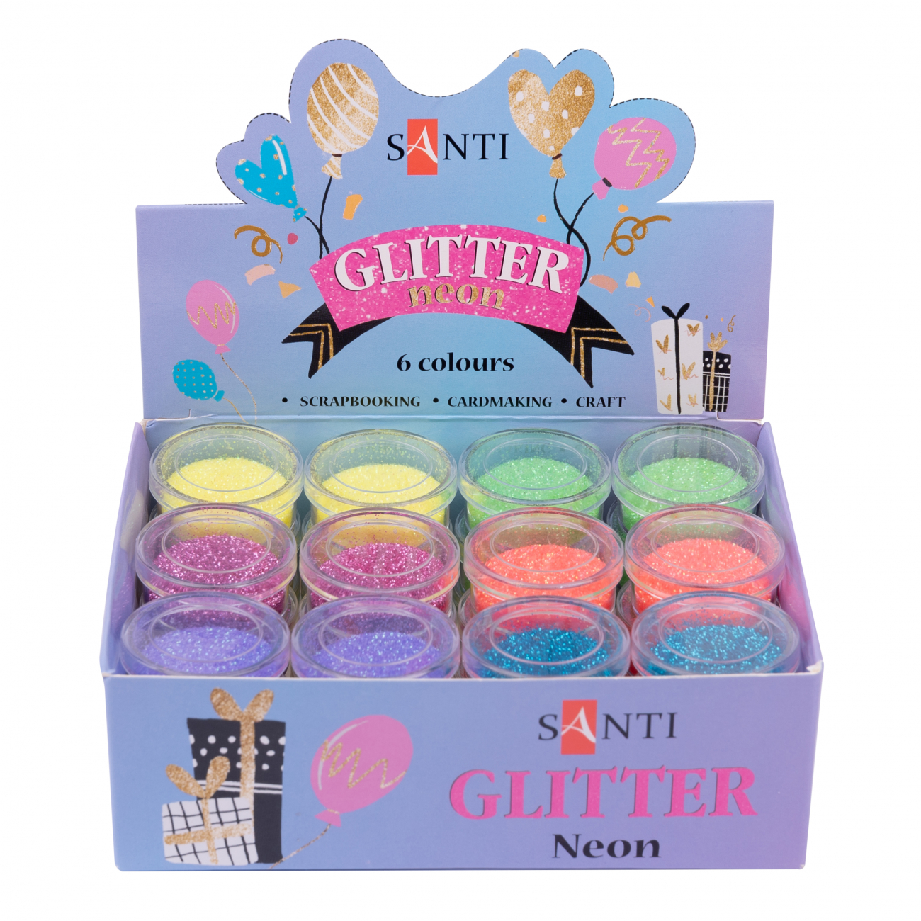Глітер "Santi" №742873 1,8гр неон(36) — фото товару | Канцелярський Сад