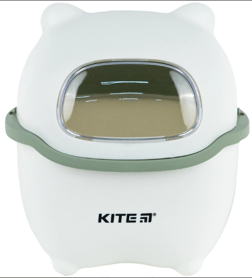 Контейнер для сміття "Kite" настільний,біло-зелений №K24-009-7(10) — фото товару | Канцелярський Сад