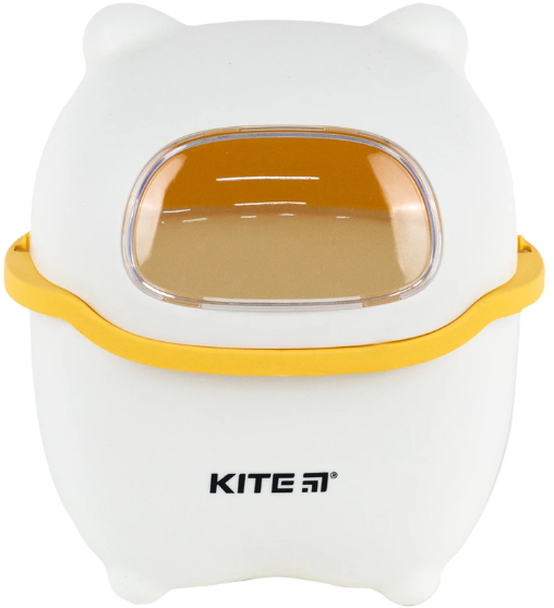 Контейнер для сміття "Kite" настільний,біло-помаранчевий №K24-009-8(10) — фото товару | Канцелярський Сад