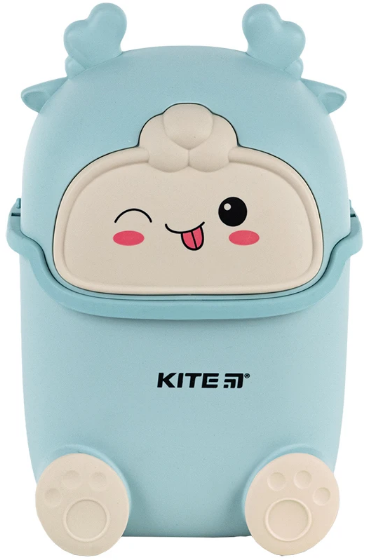 Контейнер для сміття "Kite" настільний,блакитний №K24-009-4(12) — купити | Канцелярський Сад