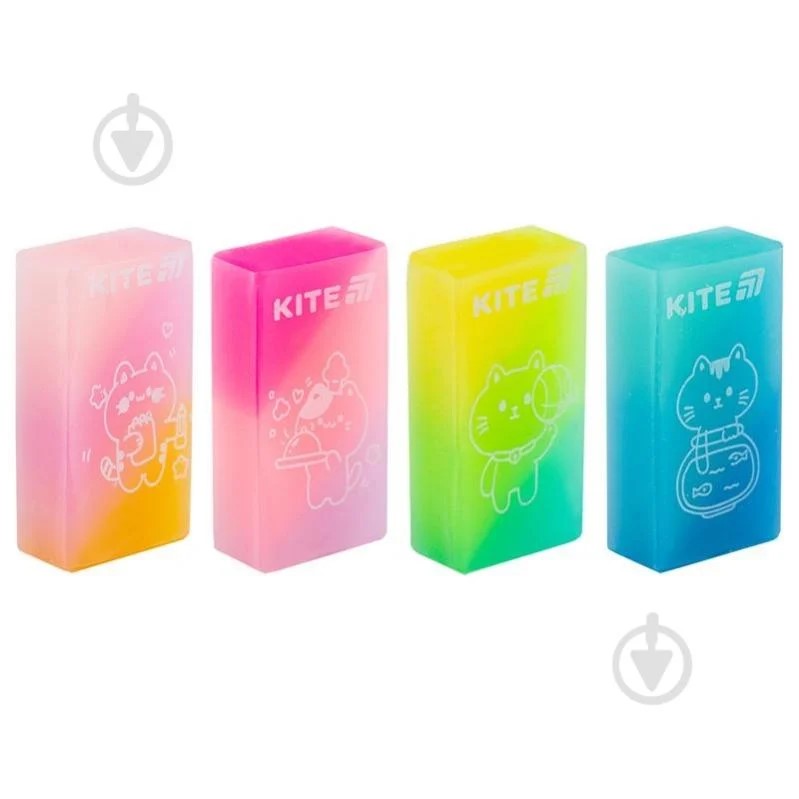 Гумка "Kite" Jelly cat кольорова,асорті №K24-143(24)(864) — купити | Канцелярський Сад