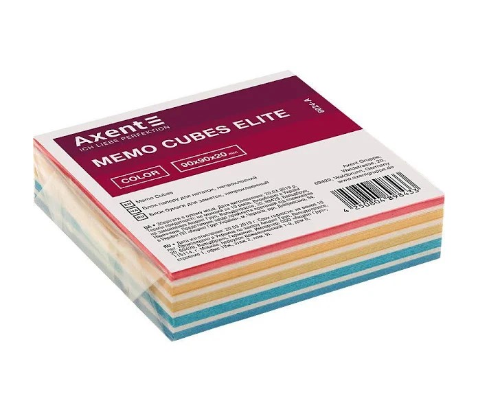 Блок/зам. кл 90х90мм 20мм Elite Mix "Axent" №8015-A — купити | Канцелярський Сад