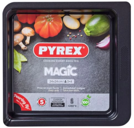 Форма для випічки "Pyrex Magic" 24х24см метал. квадрат. №MG24SR6/7646(6) — фото товару | Канцелярський Сад