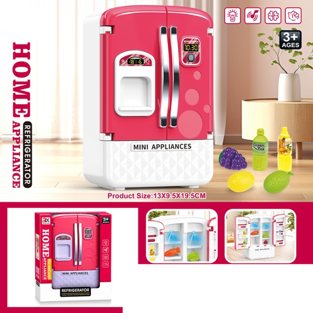 Холодильник ігр-ий 19см, світло,муз.,продукти,на бат-ці,в кор-ці,18х22х10см №6849A(40) — фото товару | Канцелярський Сад