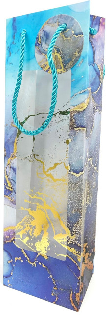 Пакет подарунковий під пляшку 11,5х37х8,5см №GB-24077/Мандарин/(10)(250) — фото товару | Канцелярський Сад