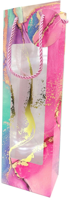 Пакет подарунковий під пляшку 11,5х37х8,5см №GB-24078/Мандарин/(10)(250) — фото товару | Канцелярський Сад