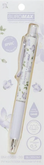 Ручка авт. гел. "Buromax" №BM.8368-39 Blossom 0.5мм синя(1)(40) — фото товару | Канцелярський Сад