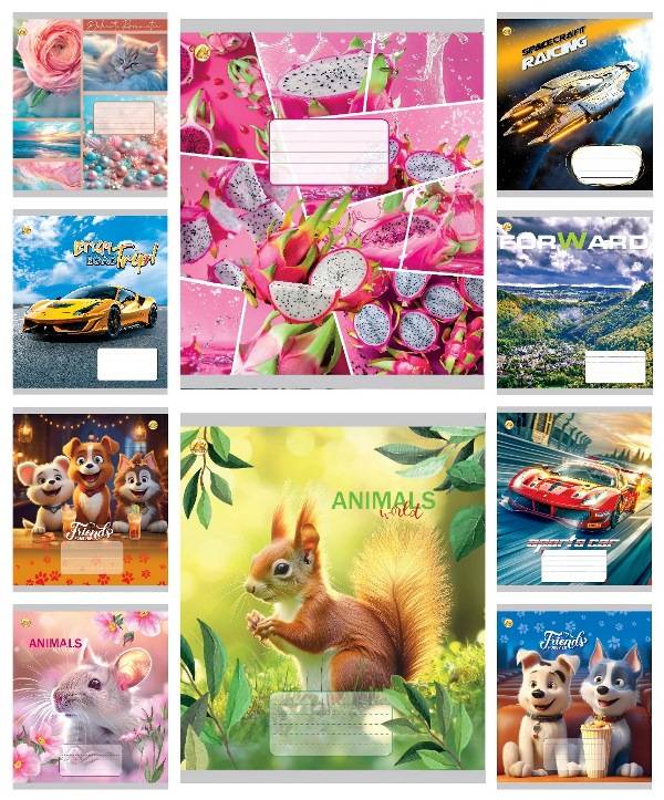 Зошит 18арк. кліт. /ТВ/ "Мікс" №ТА51200(20)(400) — фото товару | Канцелярський Сад