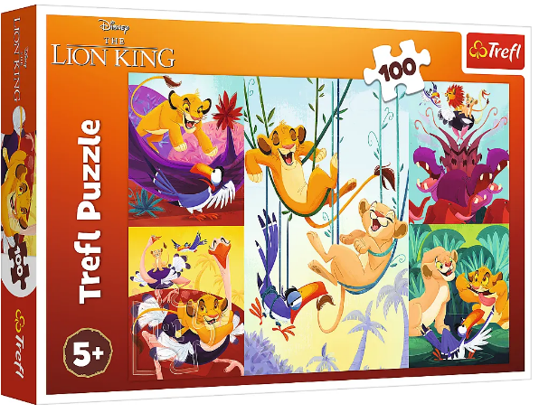Пазли Trefl 100ел. Хоробрий Король Лев №16478(12) — фото товару | Канцелярський Сад