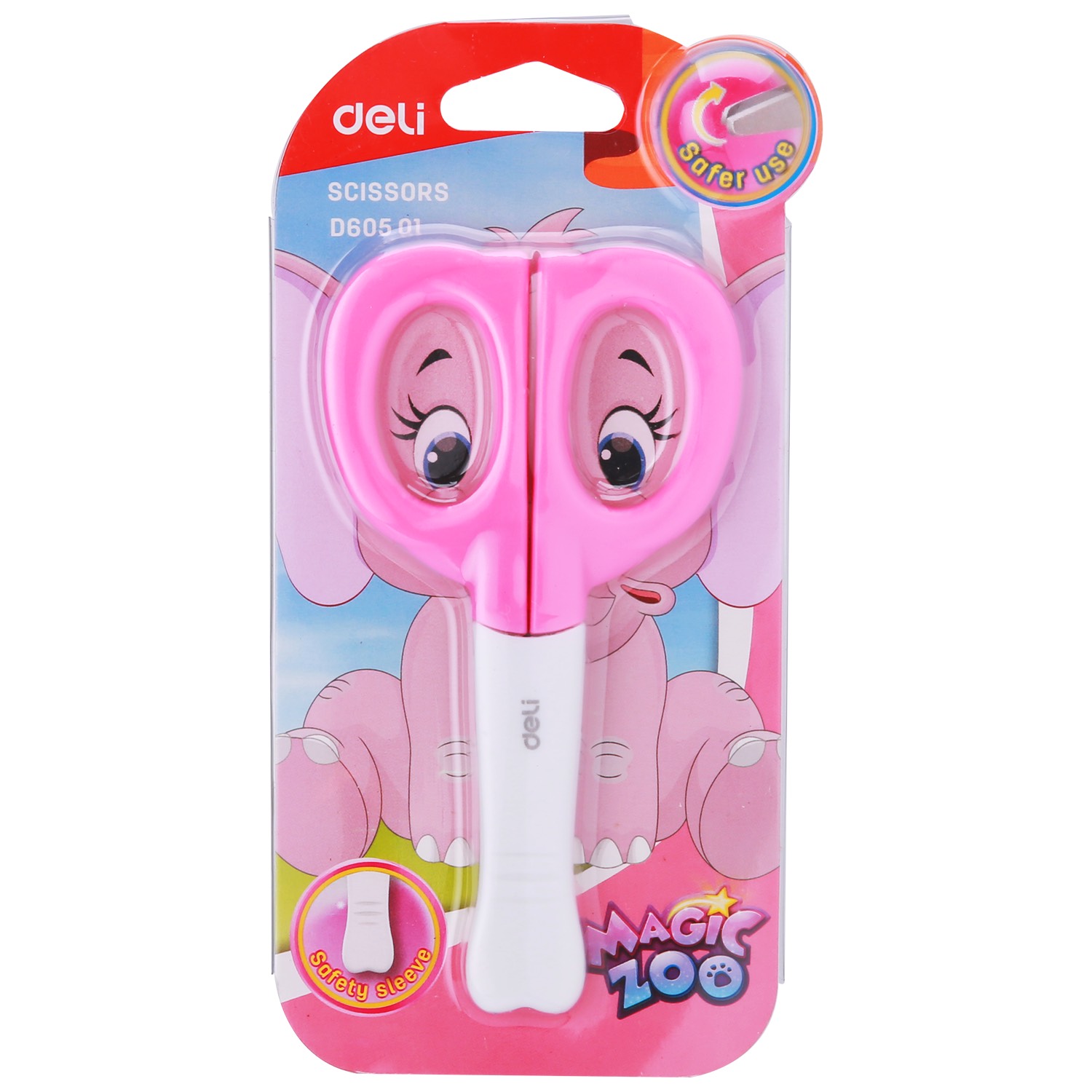 Ножиці дит. "Deli" №ED60501 Слоненя 12,5см в футлярі(12) — купити | Канцелярський Сад