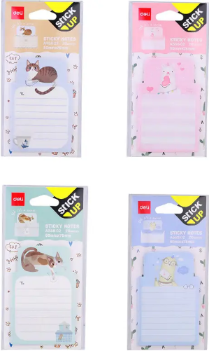 Блок/зам. кл 76х50мм 20арк."Deli" з секретом №ЕА55802(48) — фото товару | Канцелярський Сад