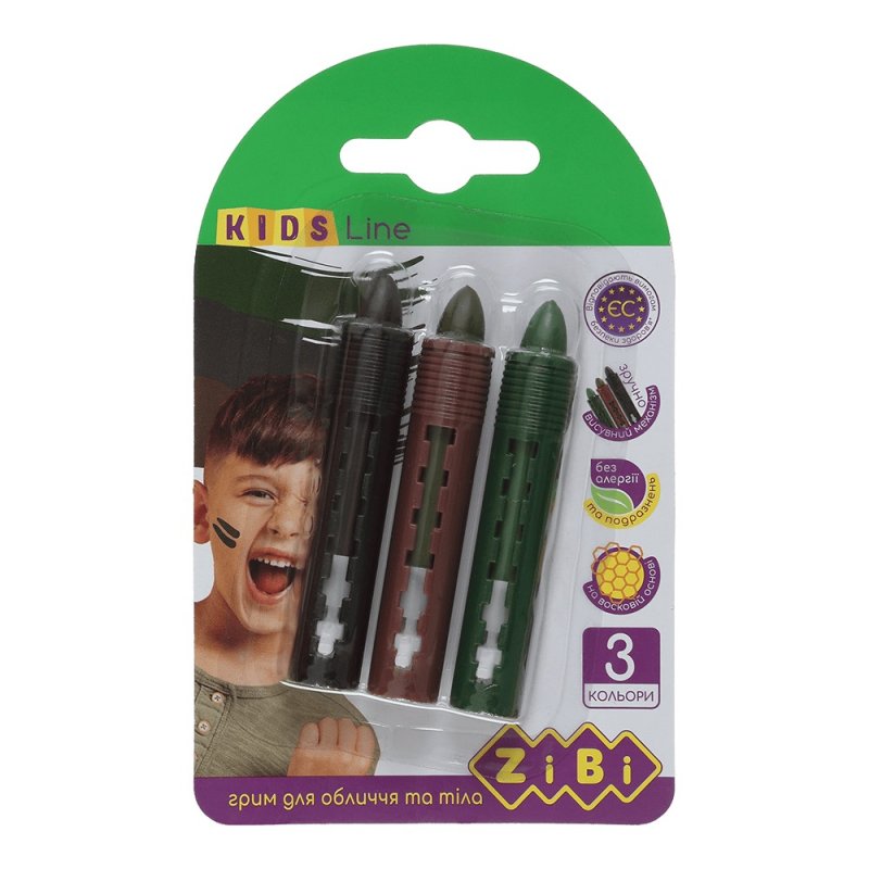 Олівець для гриму "ZiBi" Kids Line 3 кольори №ZB.6573(24) — фото товару | Канцелярський Сад