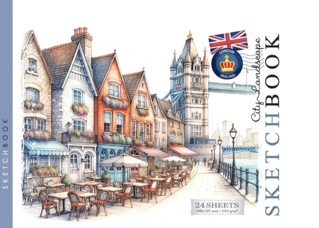 Скетчбук 24/100 А6 б/лін. мат.лам. №24333/БК002/3/Мандарин/(16) — фото товару | Канцелярський Сад