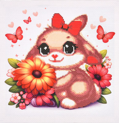 Набір для творч. "Пухнастик" вишивка хрестиком 30х30см №AX-307/Strateg/(30) — купити | Канцелярський Сад