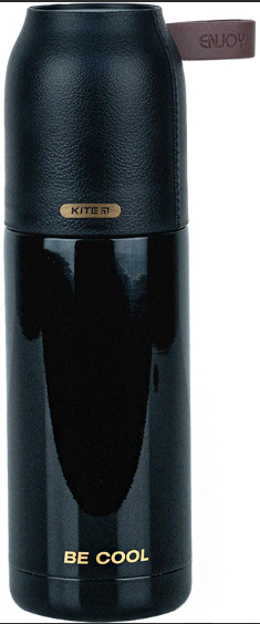 Термос метал. 0,35л "Kite" Pearl №K24-302-1 чорний перл. — фото товару | Канцелярський Сад