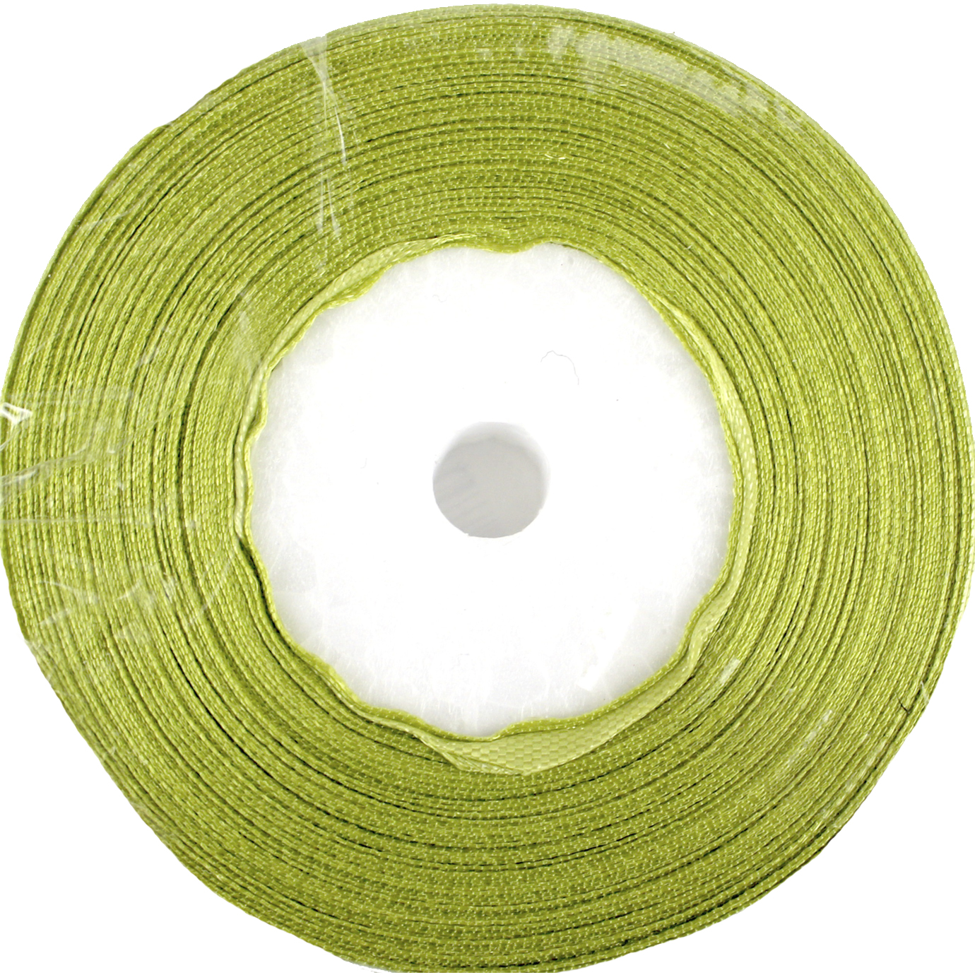 Стрічка атлас 1,2см/22м (оливкова)(10) — фото товару | Канцелярський Сад