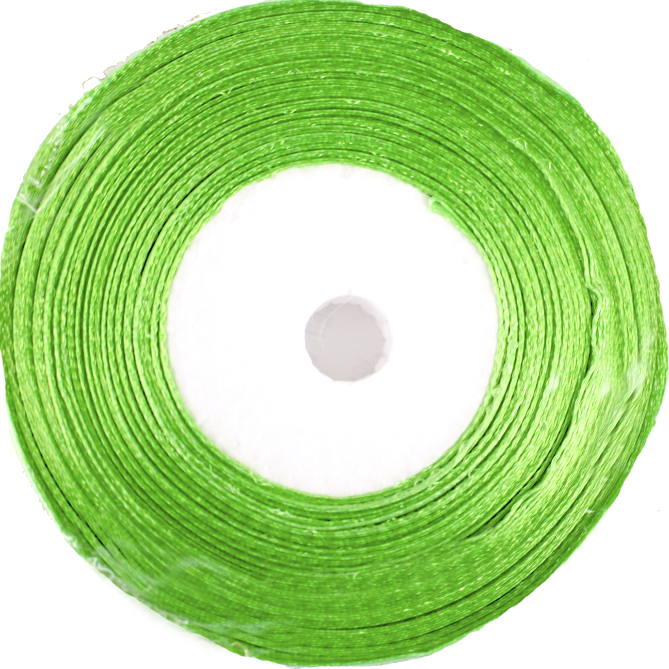 Стрічка атлас 1,2см/22м (зелена)(10) — фото товару | Канцелярський Сад