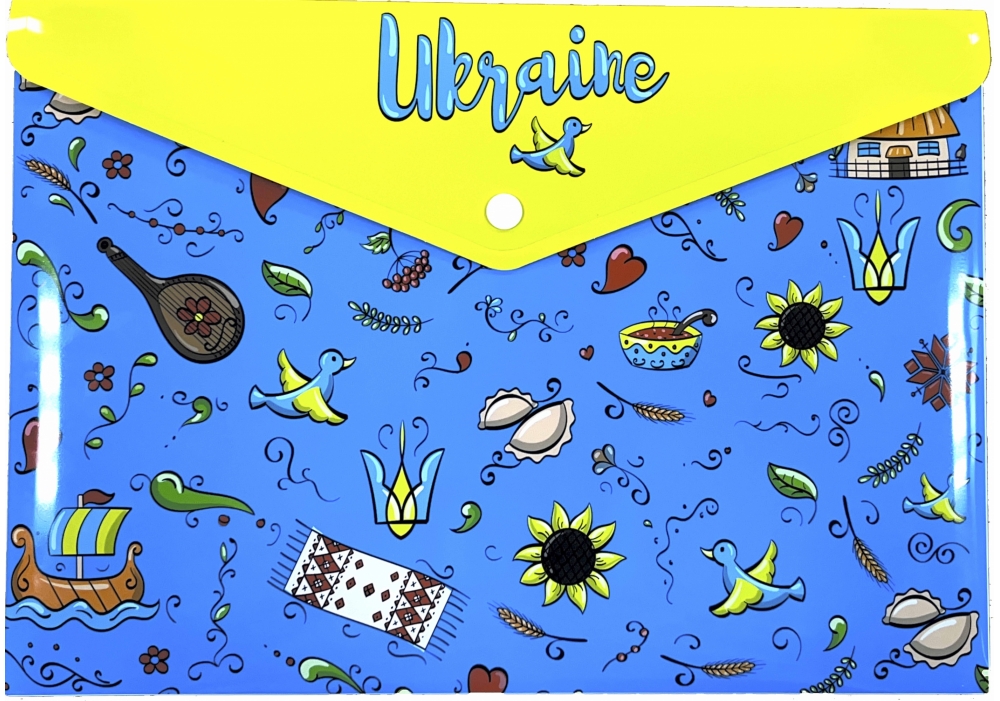 Папка-конверт "Optima" №O35242А4 на кнопці з друком Traditional,непрозора "глян"(12)(120) — фото товару | Канцелярський Сад