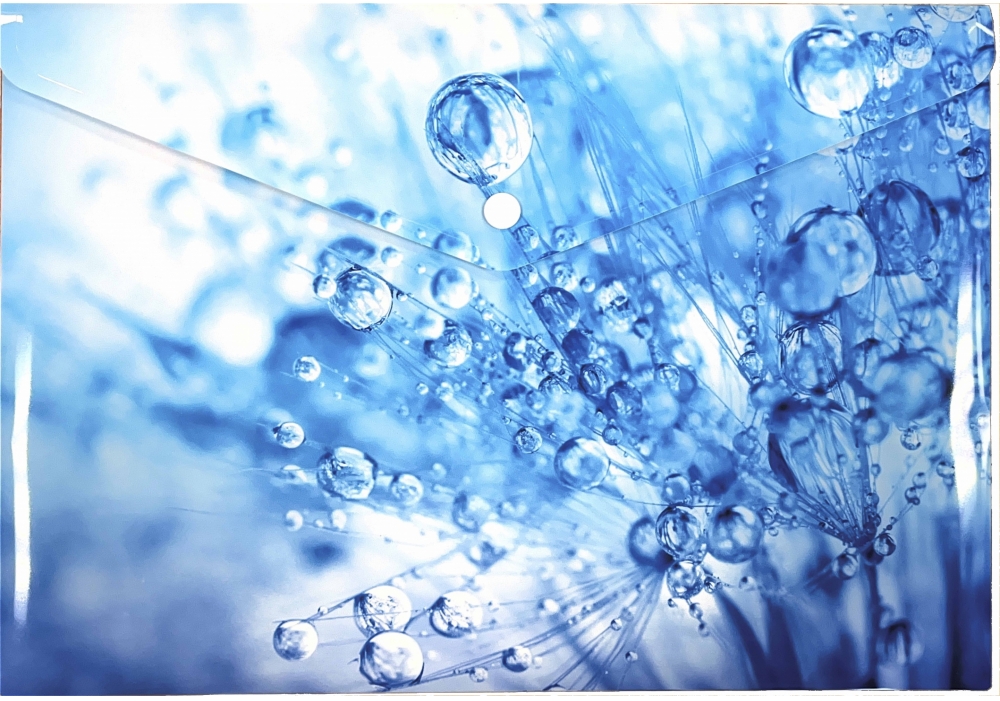 Папка-конверт "Optima" №O35249 А4 на кнопці з друком Drops, непрозора "глянець"(12)(120) — фото товару | Канцелярський Сад