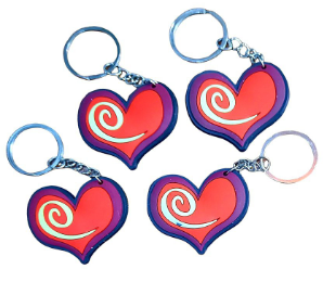 Брелок гумовий "Сердечко" №2570-2(12) — фото товару | Канцелярський Сад