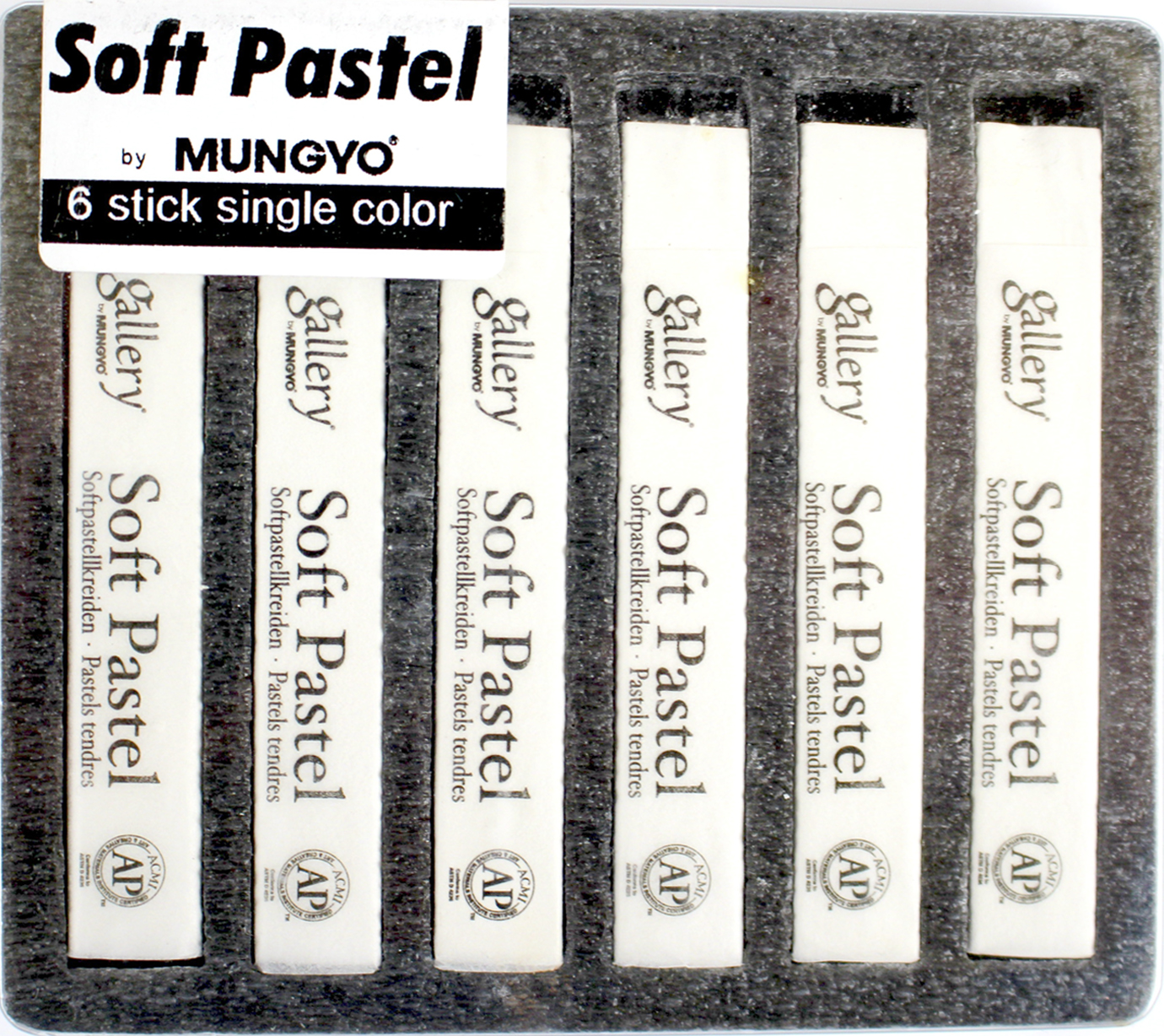 Крейда-пастель суха "Mungyo" 6шт №001-6 біла (6) — фото товару | Канцелярський Сад