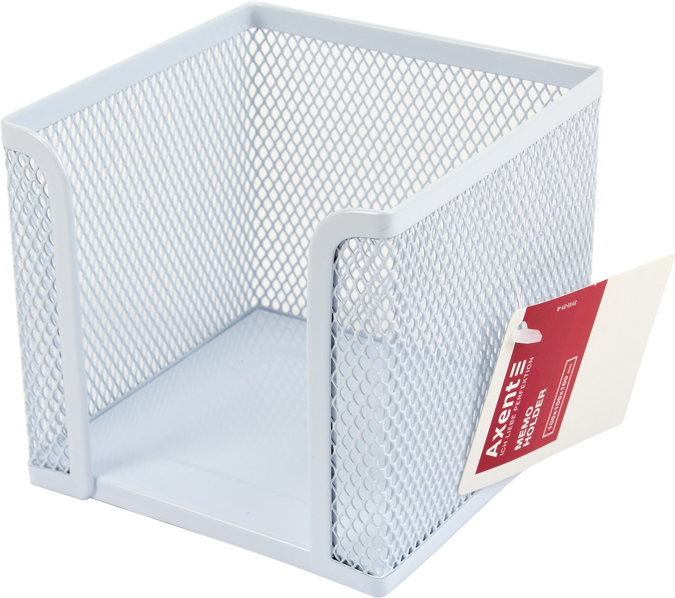 Куб для паперу "Axent" №2112-21 10х10х10см метал. білий(12) — фото товару | Канцелярський Сад