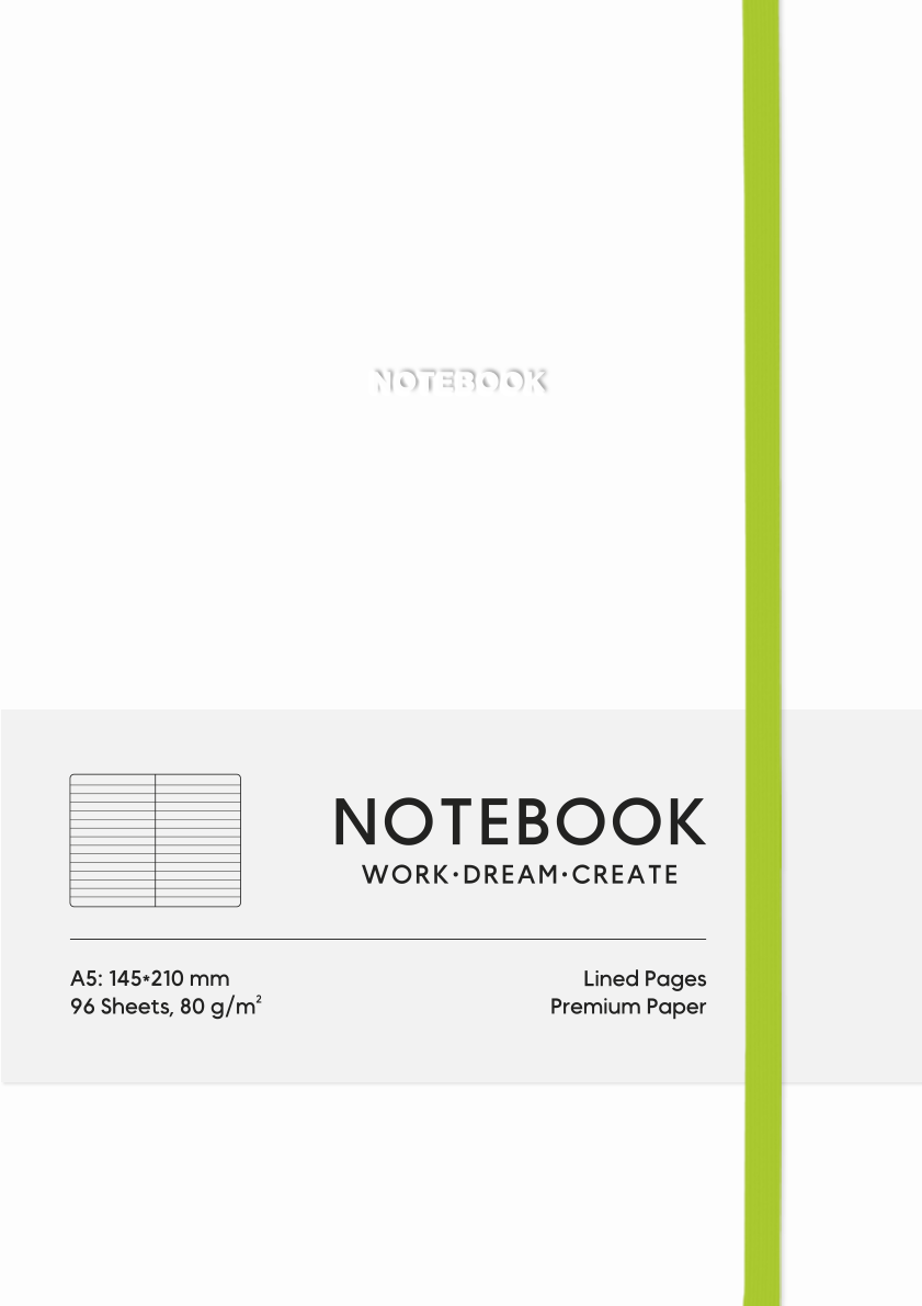 Блокнот А5 96арк. лін. еко шкіра обкл.,білий №A5-7123L/Школярик/(12) — фото товару | Канцелярський Сад